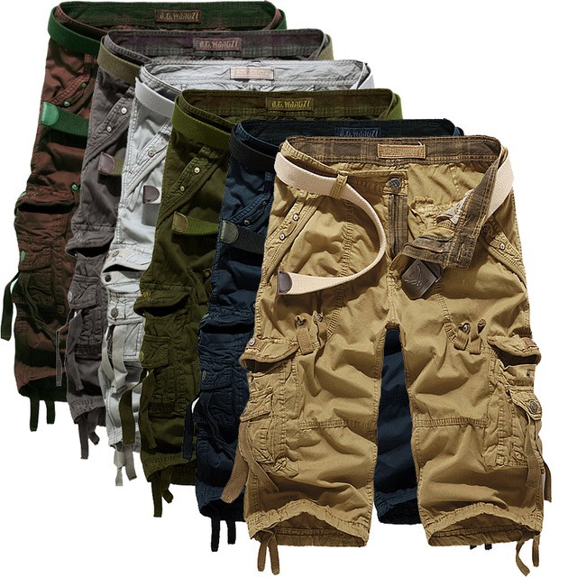 mens calf length cargo shorts