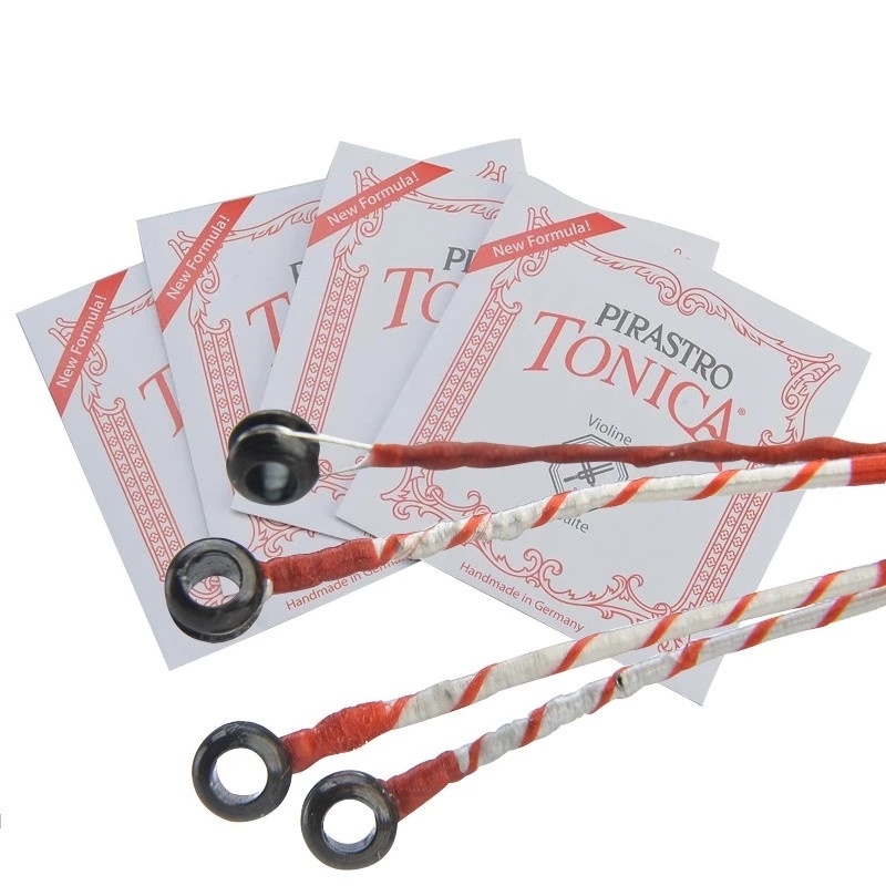 4Pcs/Violin Strings Chrome Steel Pirastro Tonica Violin Strings for 4/4 Violin Accessory Silver Viol