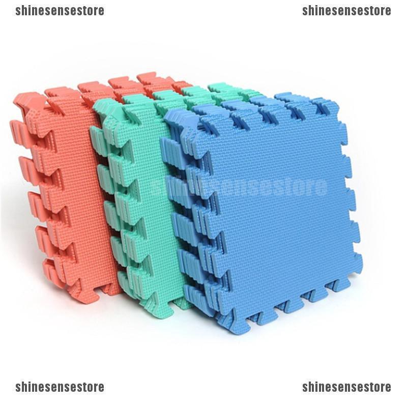 Hihappyhour 10pcs Puzzle Floor Foam Gym Mats Thick Squares Tile