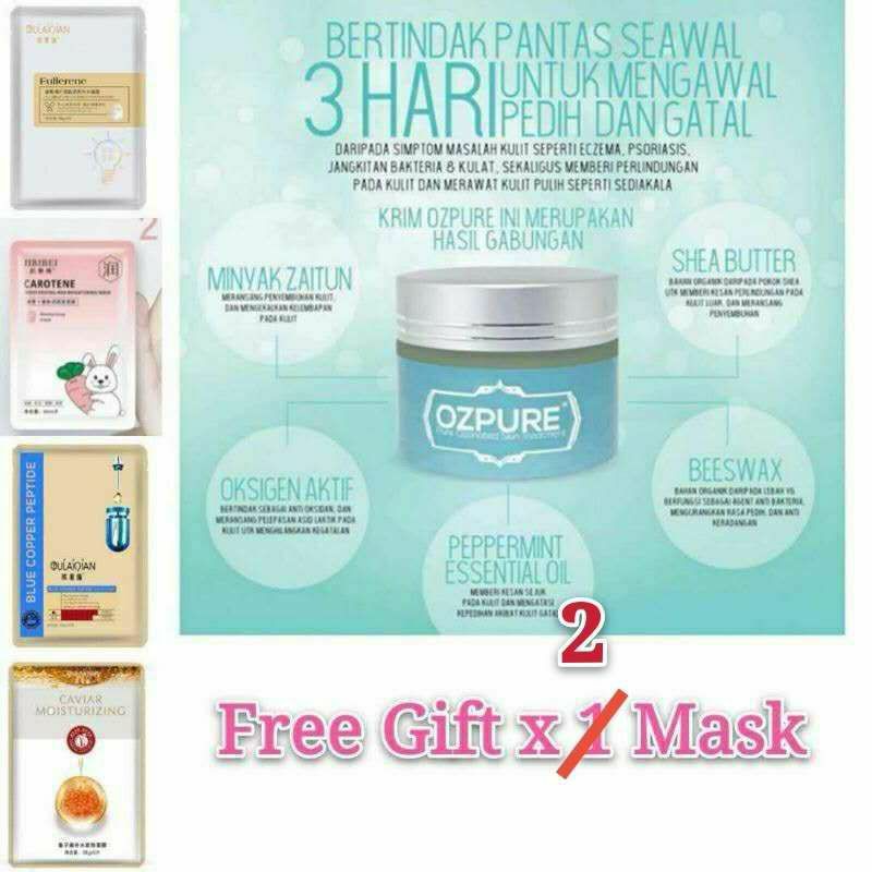 Shop Malaysia Ozpure Eczema Cream 50 G Original Hq Sabun Soap 50g Shopee Singapore