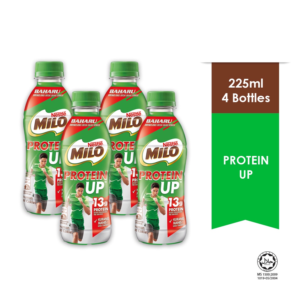 Nestle Milo Proteinup Chocolate Malt 225ml X4 Bottles Shopee Singapore