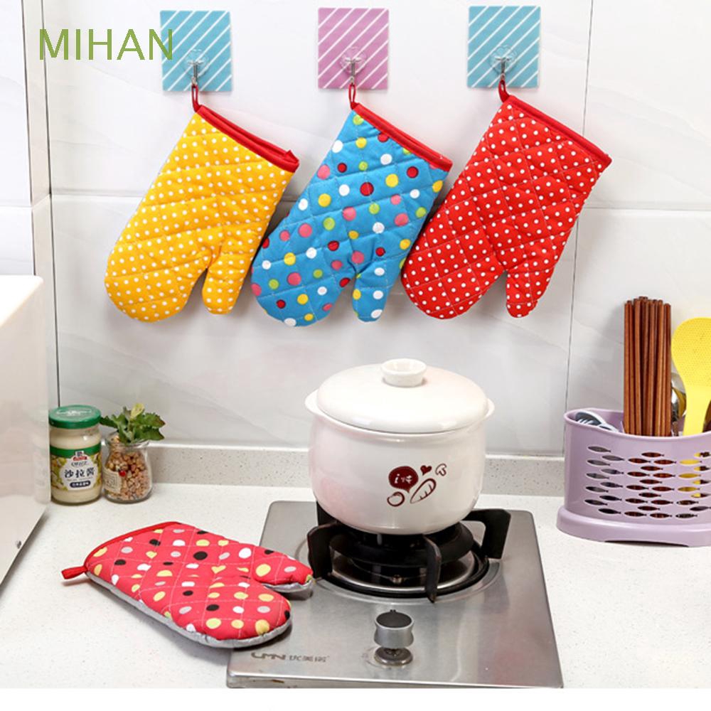 Cooking Heat Resistant Ovenware Baking Tool Anti Hot Thick Oven Gloves ...