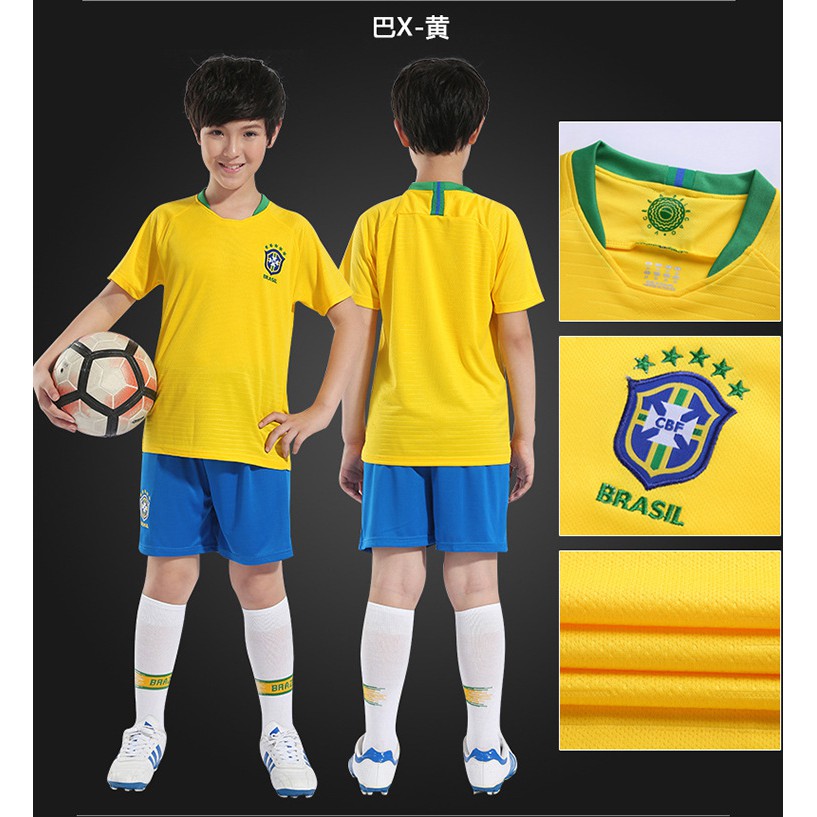 Brazil World Cup 2022 Home Kids Kit - ChampStop US