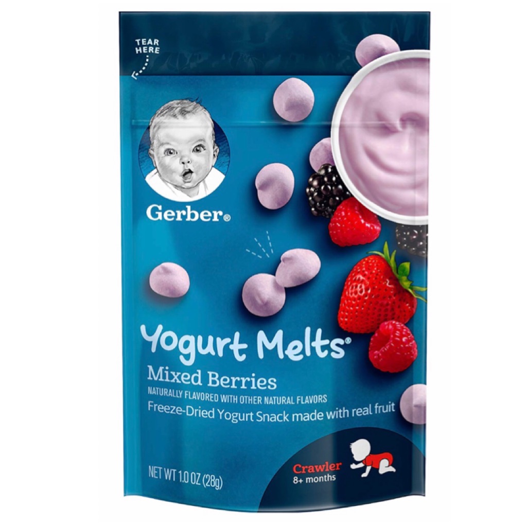 Gerber Graduates Yogurt Melts, Fruit&veggie melts ,Mixed Berry