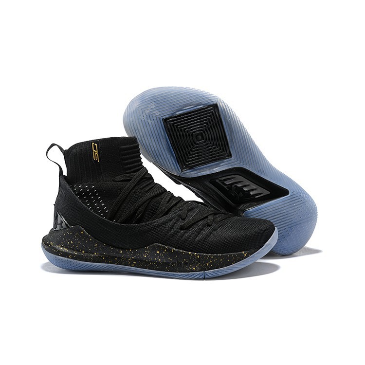 High Tops Black Gold Basketball Shoes 