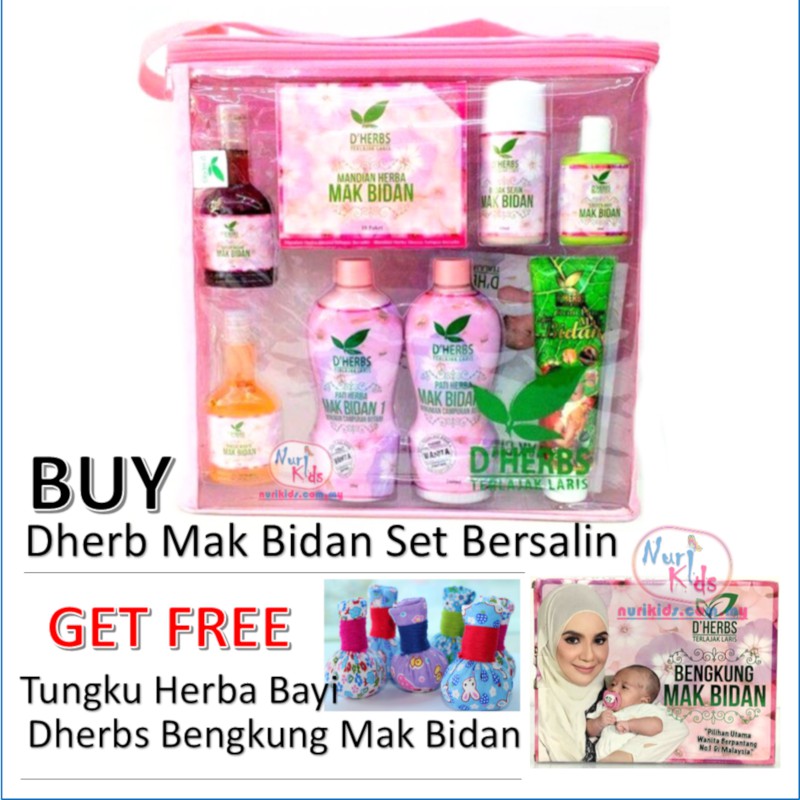 Freegift Dherbs Mak Bidan Set Bersalin Shopee Singapore