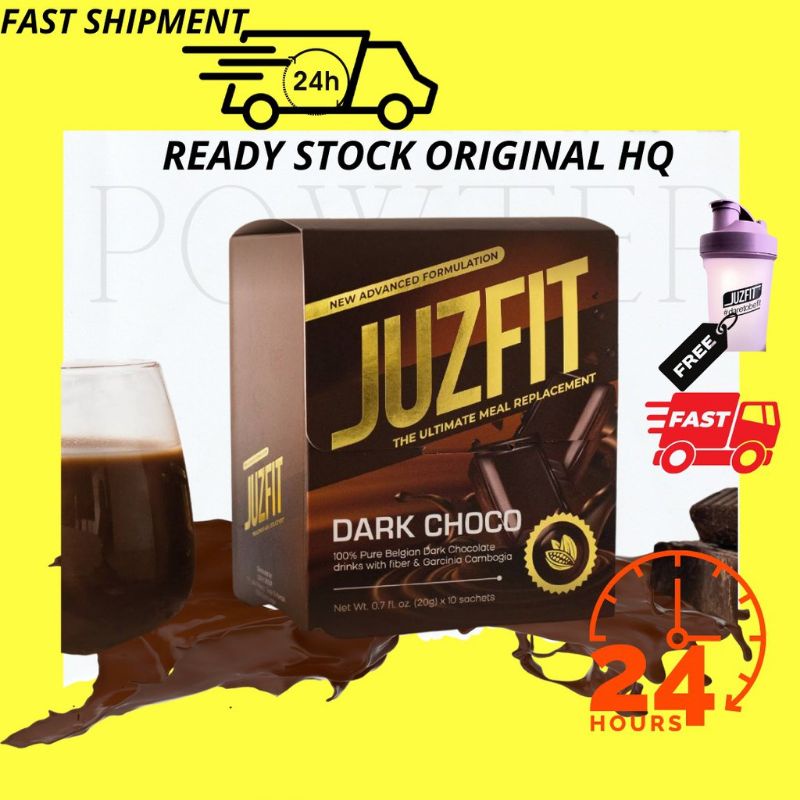 Juzfit Dark Choco 100 Original Hq Free Shaker Shopee Singapore