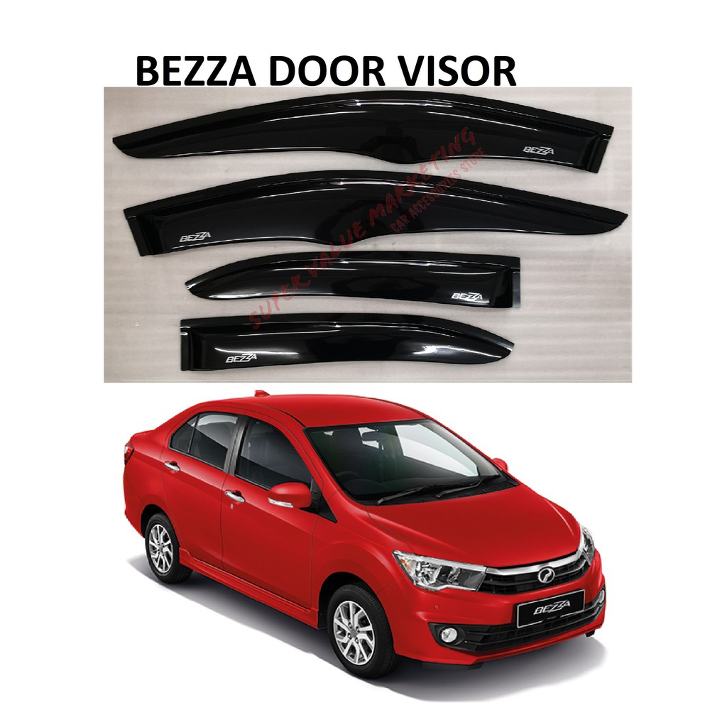 Perodua Bezza Door Visor C2000 Design 8CM Air Press Door 