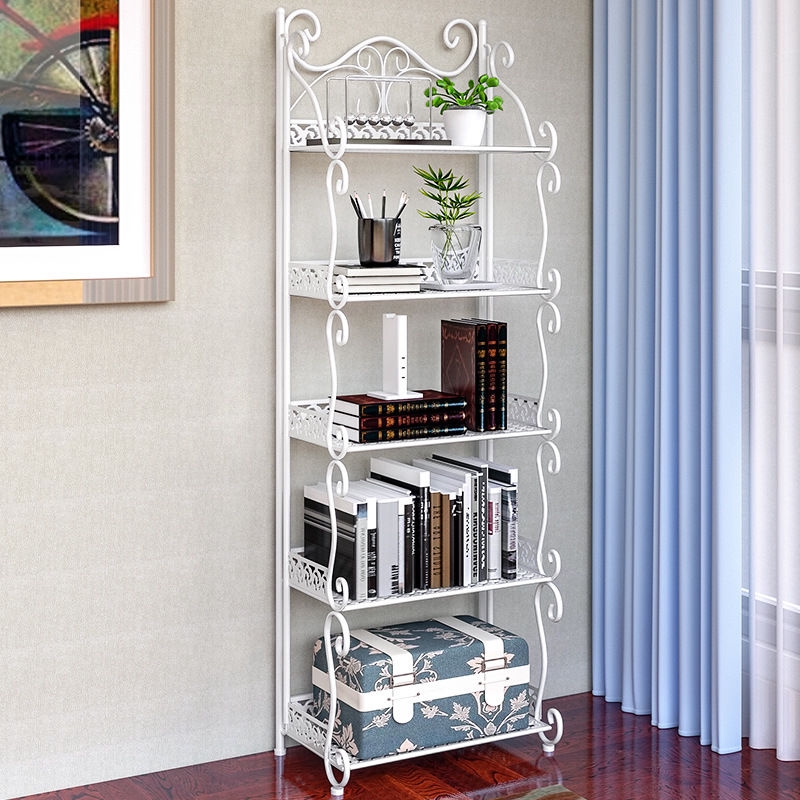 small metal bathroom shelf