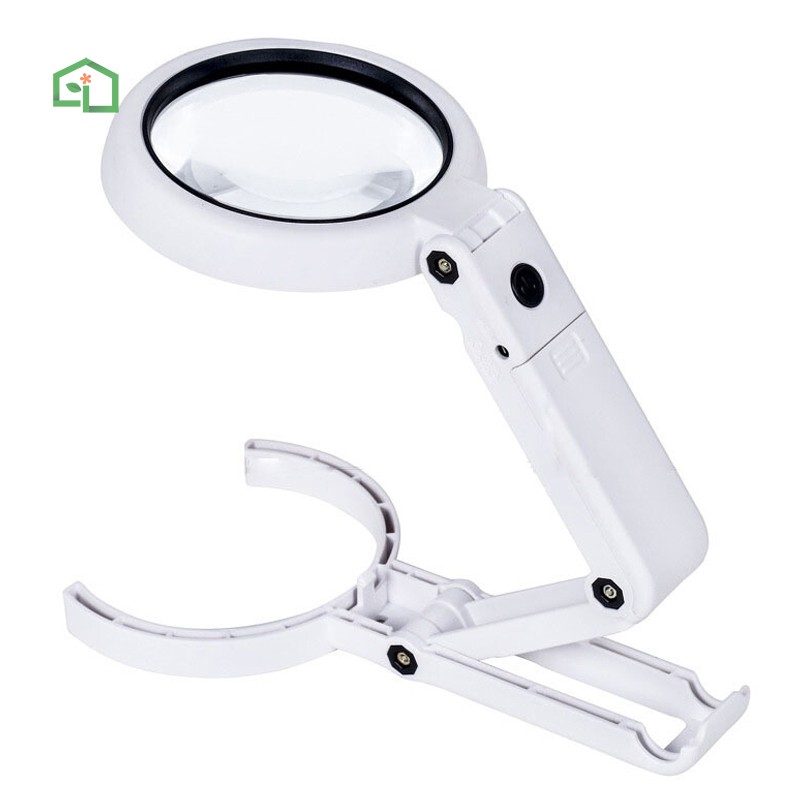 with 8 LEDs Light Foldable Stand Table Magnifier Tool Martinimble 5/11X Magnifying Glass 