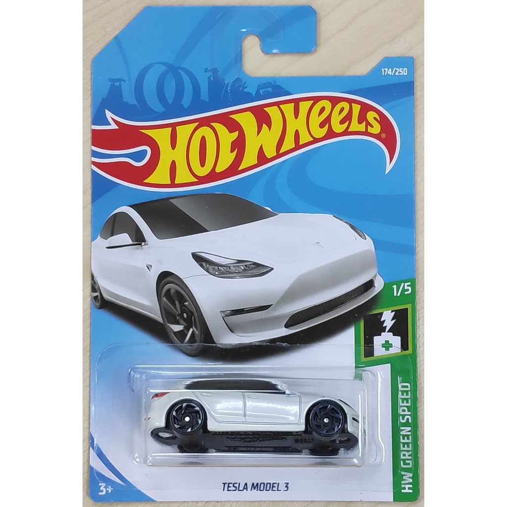 2019 Hot Wheels Tesla Model S HW Green Speed #1/5 Red Die-Cast 1:64 Scale New 