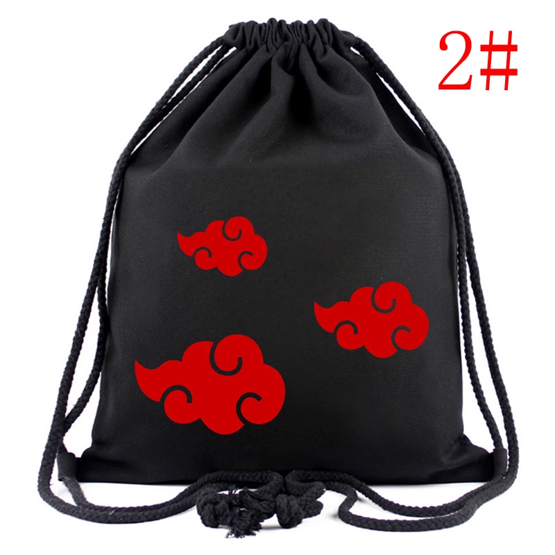 Anime Naruto Kakashi Sharingan Drawstring Bag Canvas Travel Backpack