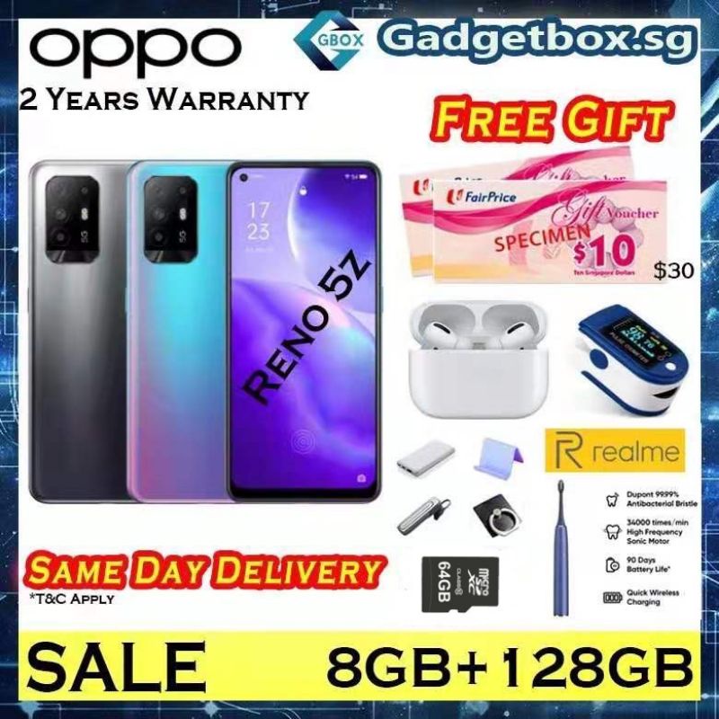 Oppo Reno 5z Reno 5 5g 12 256gb 2 Years Oppo Warranty Buy 1 Get 4 Free Telco Set Shopee Singapore