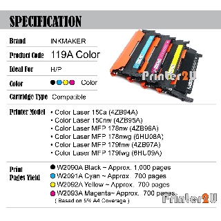 Reduction Sgd 2 46 Compatible Hp 119a W90a W91a W92a W93a For Color Laser 150a 150nw Mfp 178 178nw 178nwg 179fnw 179fwg Laser Toner Discount In 4 22 Beecost