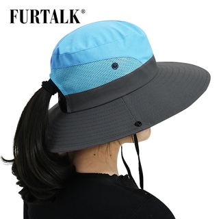 Image of thu nhỏ Double-Color UPF 50+ Sun UV Protection Hat Summer Men Women Waterproof Wide Brim Big Bob Outdoor Hiking Hats #3