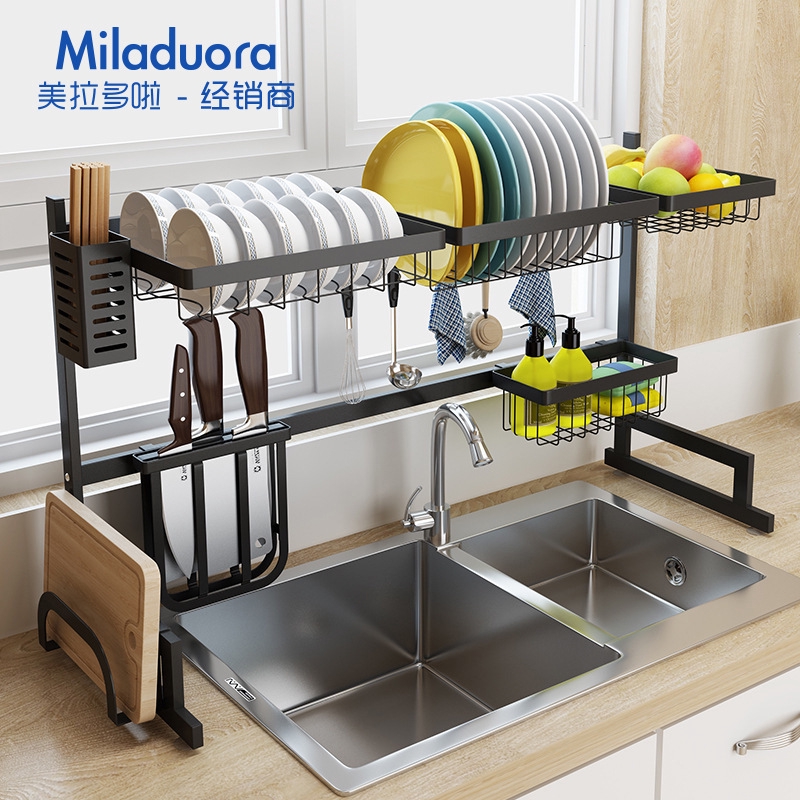 Stainless Steel Kitchen Rack Sink Bowl Drain Bowl Rack Dish Rack Kitchenware Storage Rack Shopee Singapore