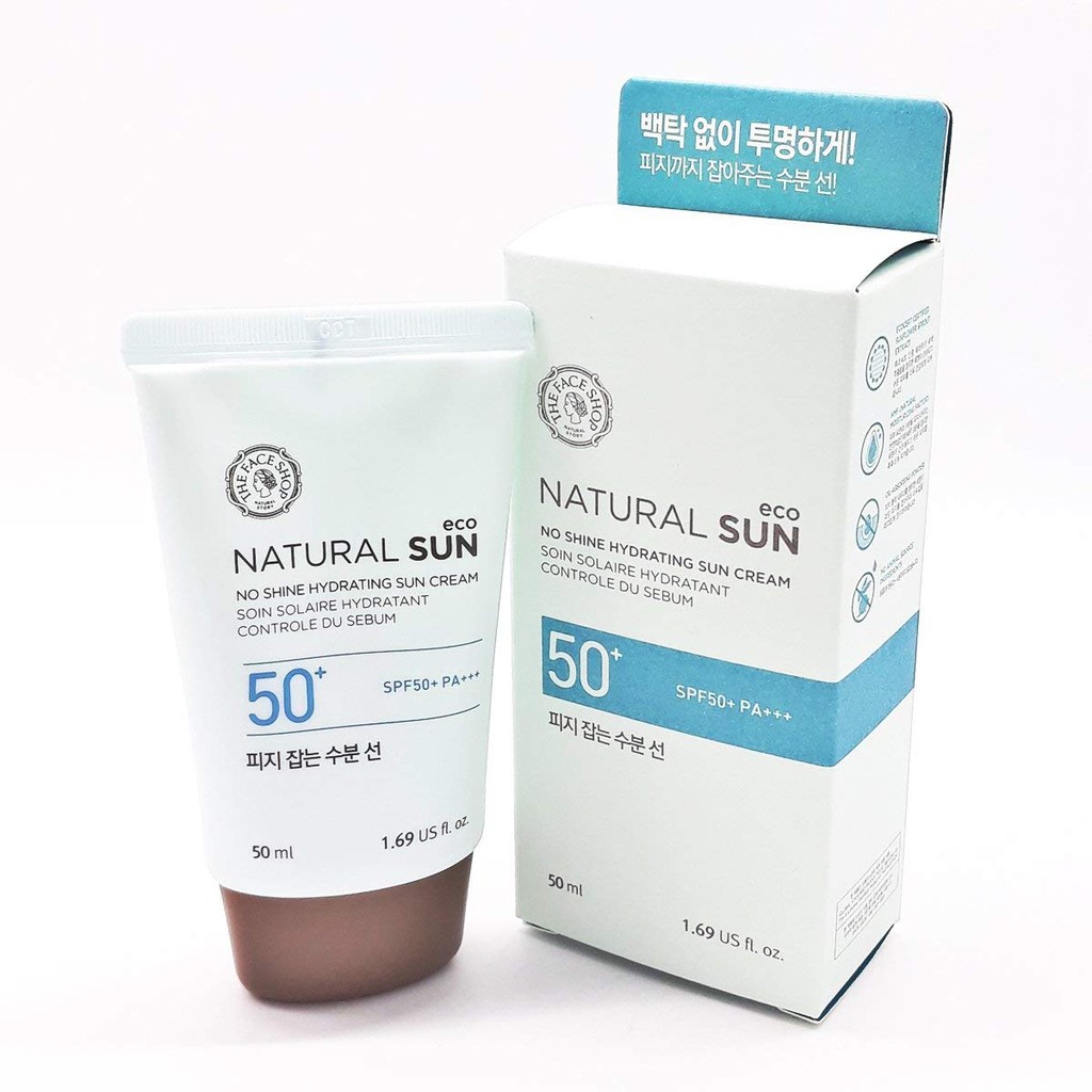 the face shop natural sun eco no shine hydrating sun cream