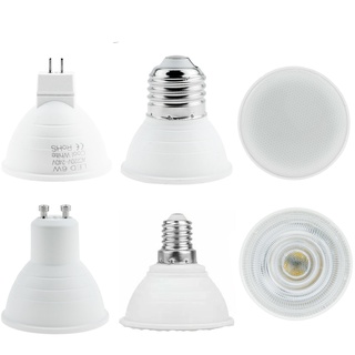 AC 220V LED Bulb E27 E14 MR16 GU10 6W Lamp Spotlight Condenser Diffusion Spot Light
