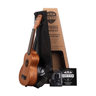 Kala Learn-To-Play LTP Ukulele Starter Kit with tuner, tote bag and starter guide (3 sizes)