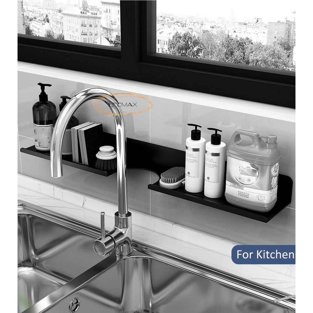 [SG Seller] Wall-mounted shelf for toilet. Faucet holder. Bathroom Mirror rack