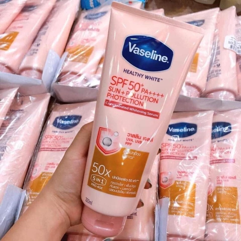 Vaseline Whitening Body Lotion 50x SPF 50 + Thailand 320ml PA
