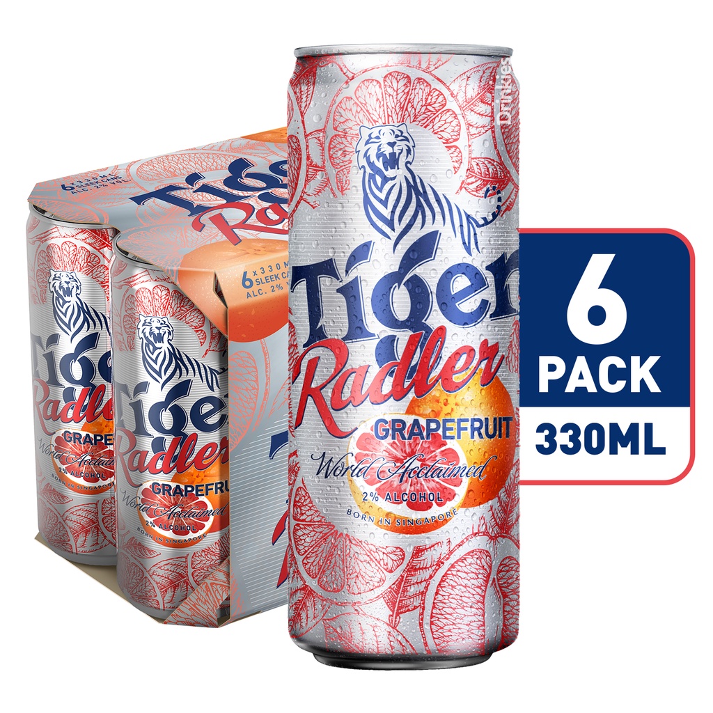 Tiger Radler Grapefruit Beer Can, 330ml [Bundle of 6] | Shopee Singapore