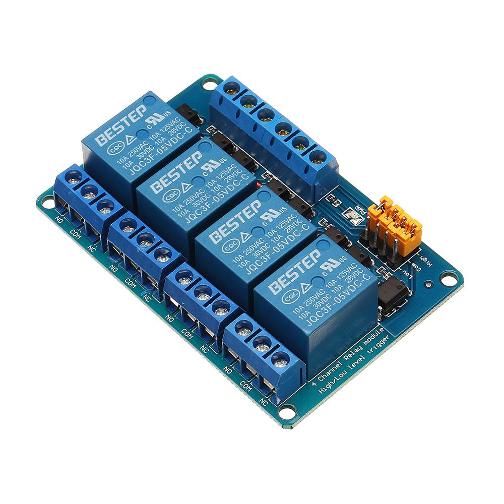 BESTEP 4 Channel 5V Relay Module High And Low Level Trigger For Arduino ...