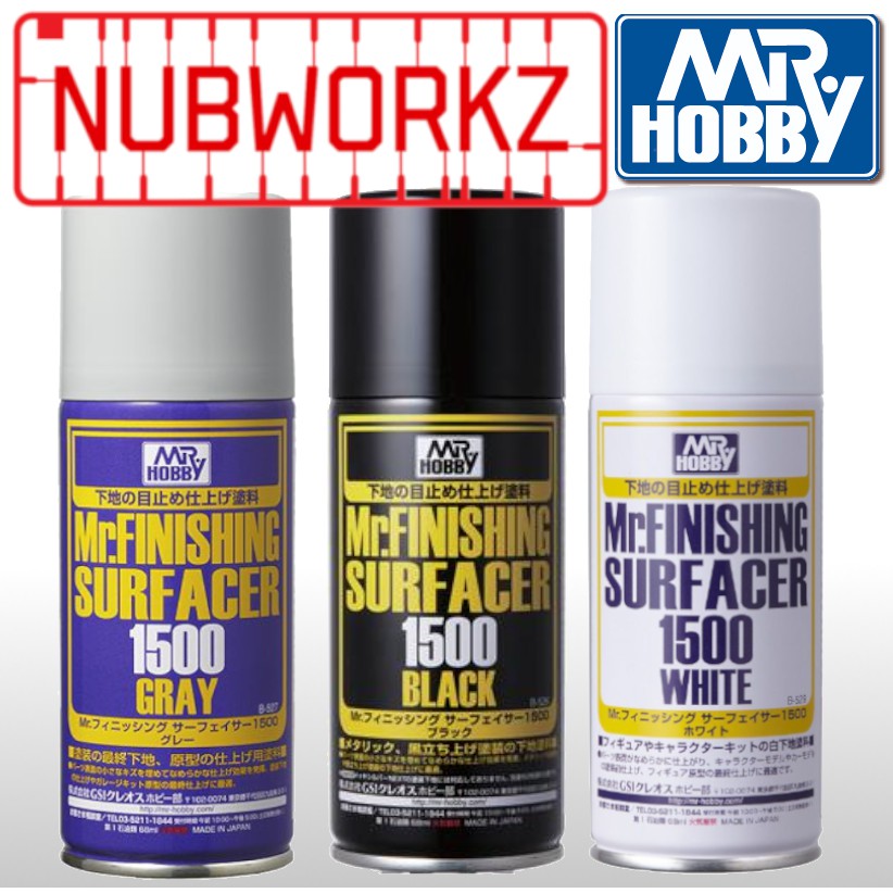 SG LOCAL STOCK]MR HOBBY Mr Surfacer 1500 Spray | Black / Gray / White |B526  / B527 / B529 | Shopee Singapore