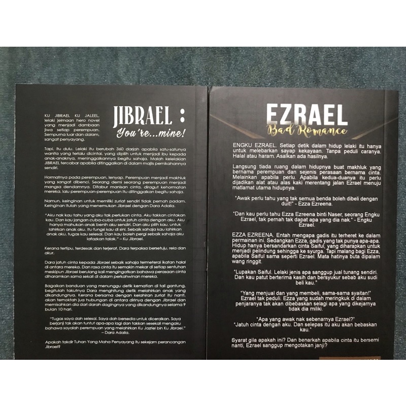 Shop Malaysia New Kombo Jibrael Ezrael Writing Hidayat Holyat Shopee Singapore