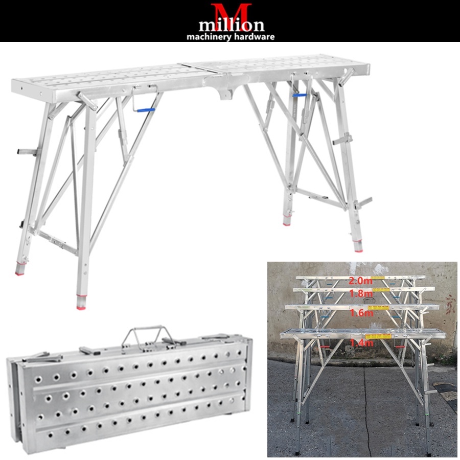 Telescopic Lifting Foldable Folding Work bench Workbench Platform High Stool Scaffolding Plaster Ceiling Workbench Foldable Stool
