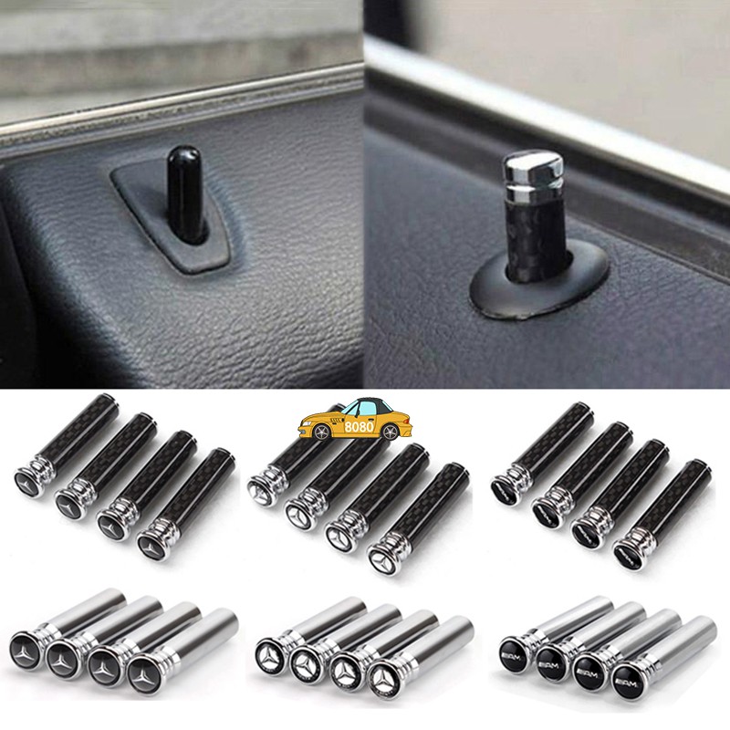 4pcs/set Car Door Lock Pin Cover Alloy Auto Interior Gate Latch Bolts