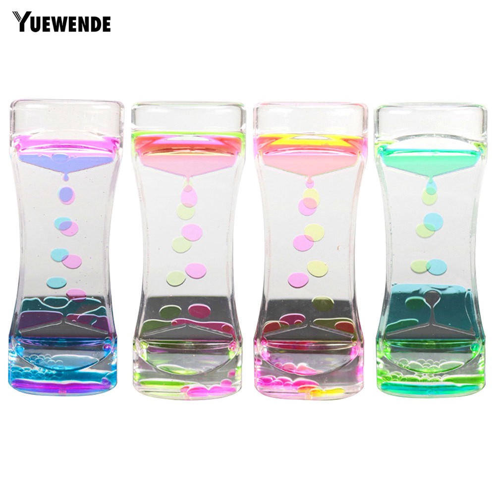 Yue Drip Oil Hourglass Liquid Motion Bubble Timer Kids Toy Home