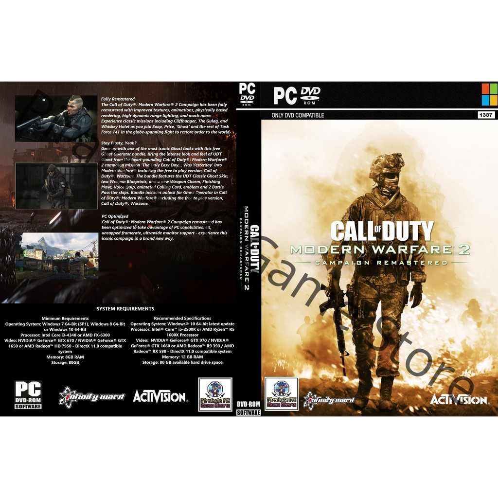 Pc Call Of Duty Modern Warfare 2 Campaign Remastered Shopee Singapore