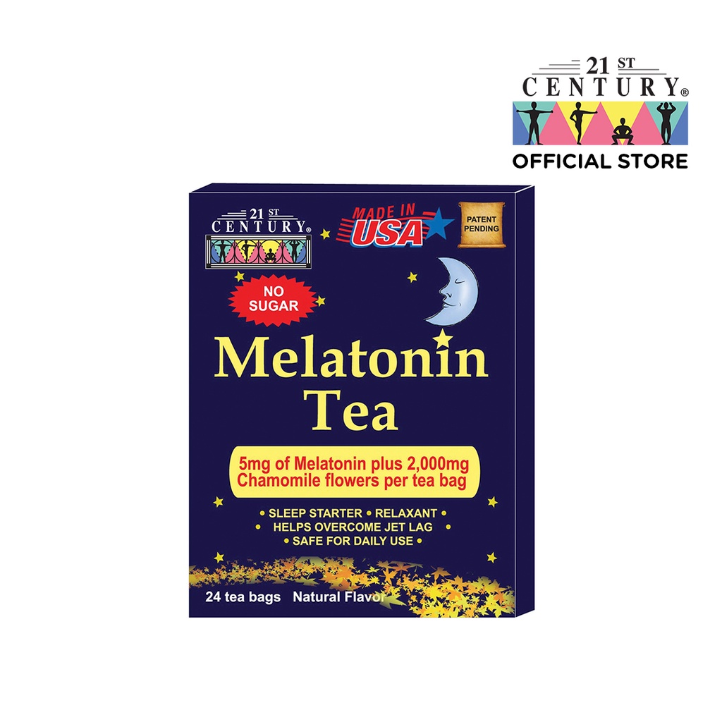 21st Century Melatonin Tea With 5mg Melatonin + 2,000mg Chamomile Per Tea Bag 24 Tea bags