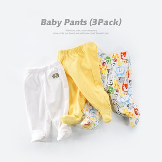 3PCS High Waist Wrap Feet Boys Girls PP Pants Newborn Baby high waist pants Cotton Trousers Bottoms wrap pants #4