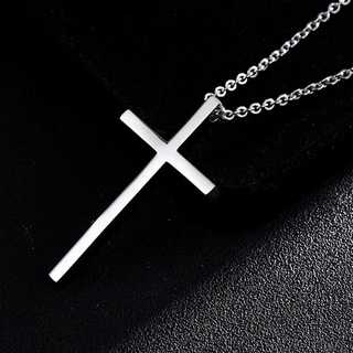 Image of thu nhỏ Bbyter Titanium Steel Cross Pendant Necklace for Men Women Minimalist Jewelry Male Female Prayer Necklaces #2