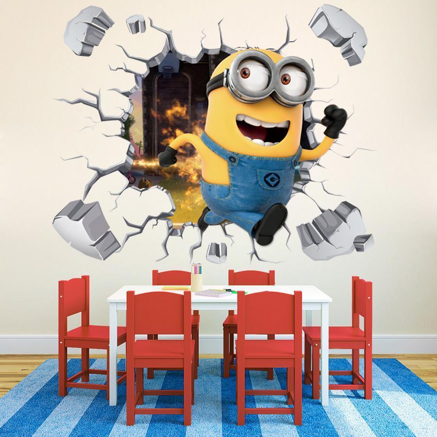 Minions Despicable Me 2 Removable Wall stickers Decal Kids Decor Home Mural Art 