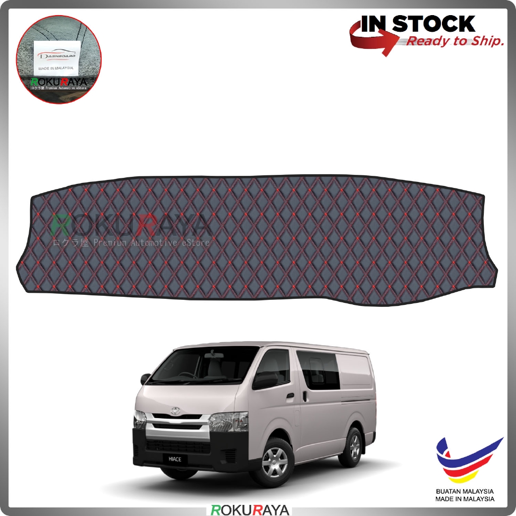 Shop Malaysia Toyota Hiace H200 5th Gen 2004 Rr Malaysia Custom Fit Dashboard Cover Red Line Shopee Singapore