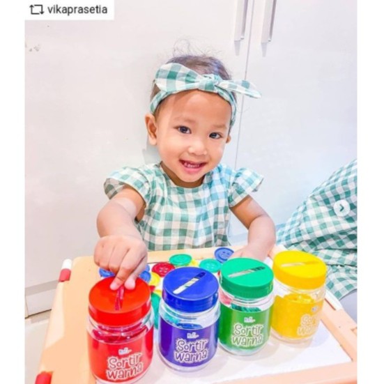 Button Sort/Pompom Sort/Color Sort/Educational Montessori Toys To Know The Color Of The Busy Jar
