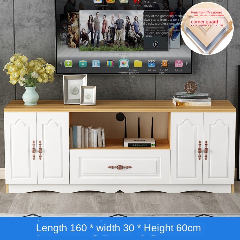 Kinbolee European Style Tv Cabinet Small Apartment Large Storage With Drawer Side Bedroom Table Shopee Singapore