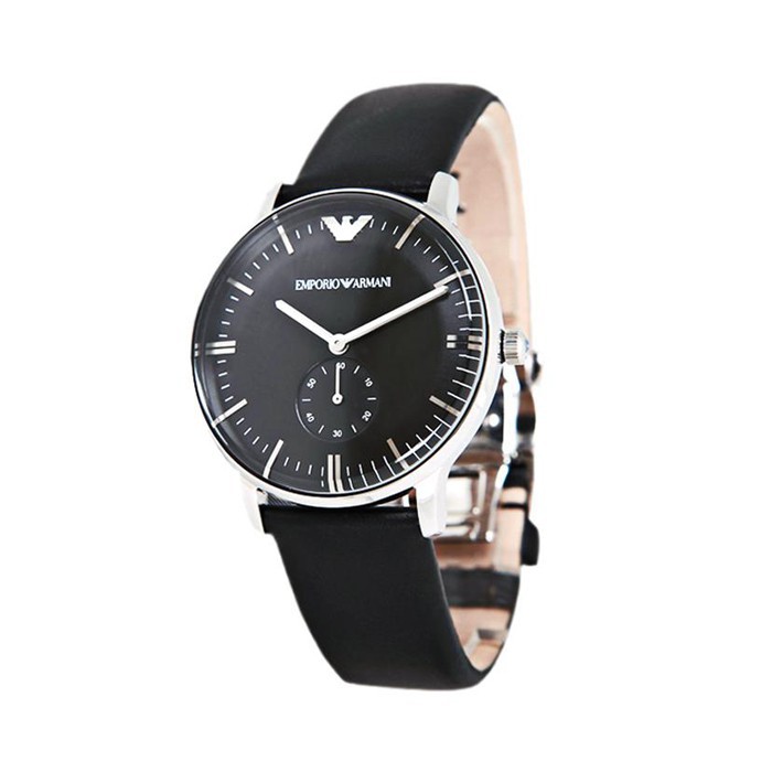 Gianni Black Dial Leather Watch AR0382 