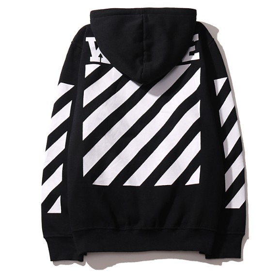 off white classic black hoodie