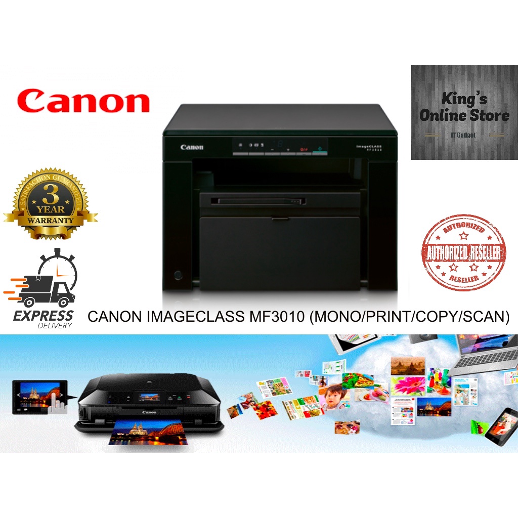 Canon Mf3010 Imageclass Monochrome Multifunction Laser Printer Print Copy Scan Shopee Singapore
