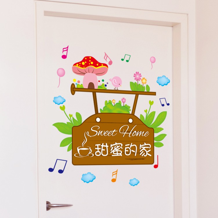 Children S Room Bedroom Door Stickers Door Decorations Welcome To Wall Stickers