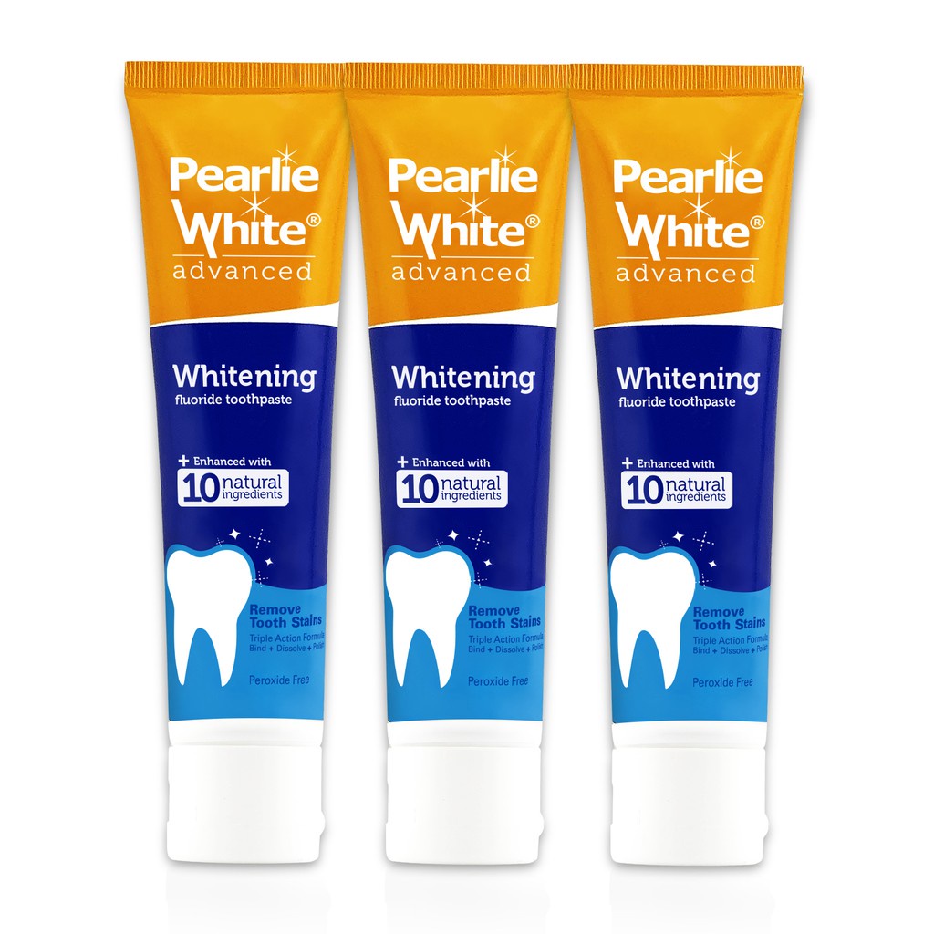 Pearlie White Advanced Whitening Enhanced Fluoride Toothpaste 130g