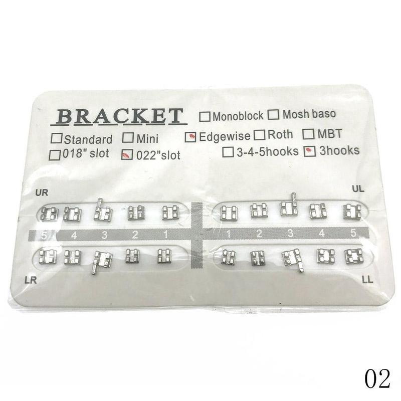 Dental Orthodontic Edgewise Metal Brackets Braces 345Hooks/3Hooks/No Hook B5M6 #6