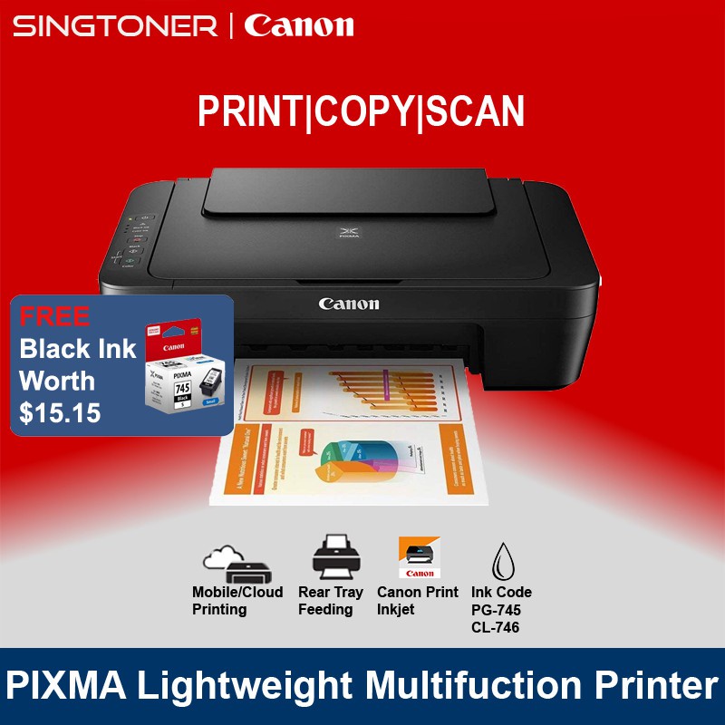 Canon PIXMA MG3070S Compact Wireless All-In-One Colour Printer Color ...