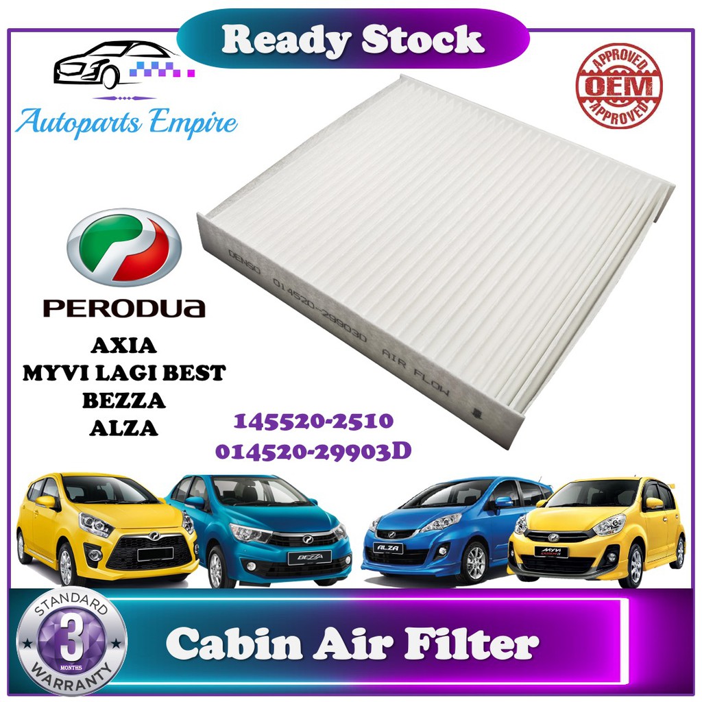 Shop Malaysia Perodua Cabin Air Filter Fibre Carbon Myvi Lagi Best Axia Alza Bezza 145520 2510 145520 2510 87139 29903d Shopee Singapore