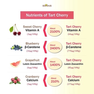Image of thu nhỏ Sorbus Montmorency Tart Cherry 38.8 Collagen 200mg Jelly Bar (7 days) #5