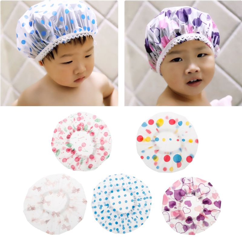 Ohmg Baby Shower Cap Kids Bath Visor Hat Adjustable Shower Cap